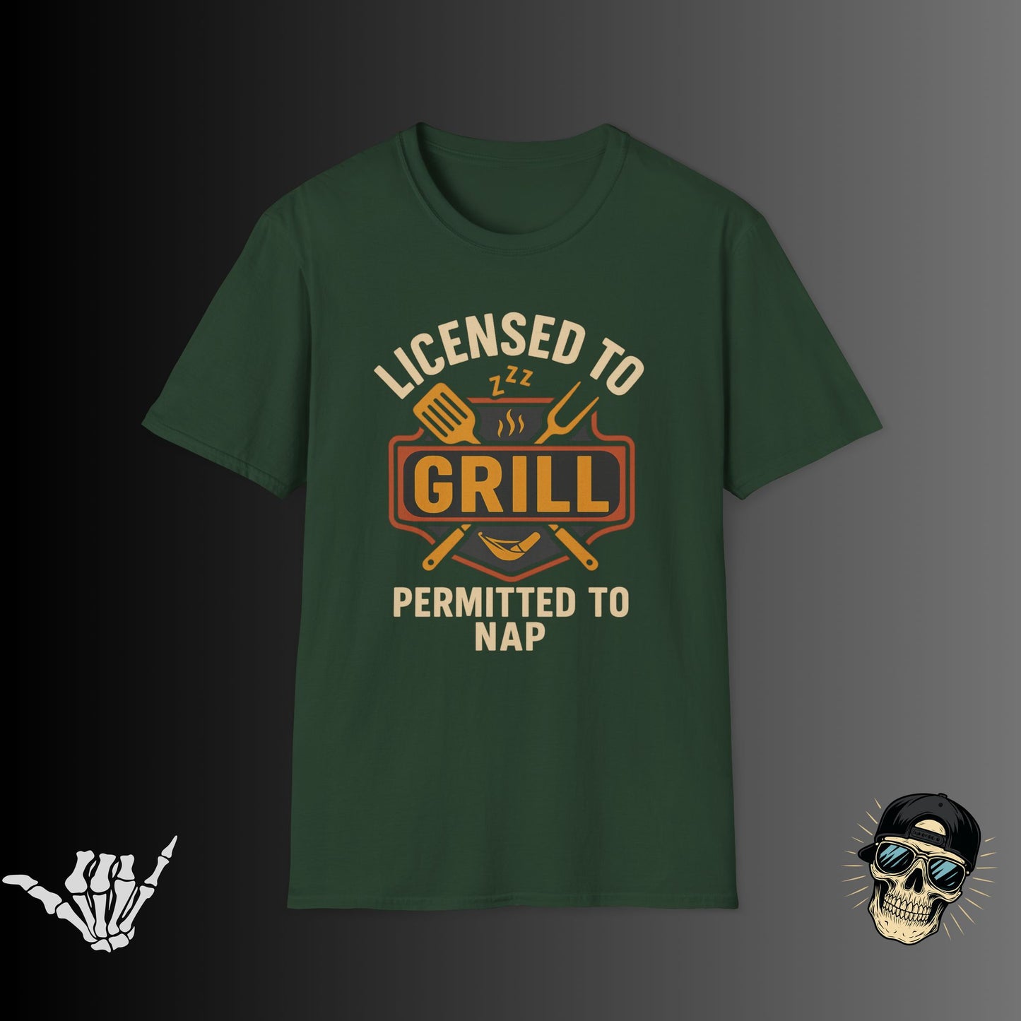 Licensed to Grill Permitted to Nap T-Shirt
