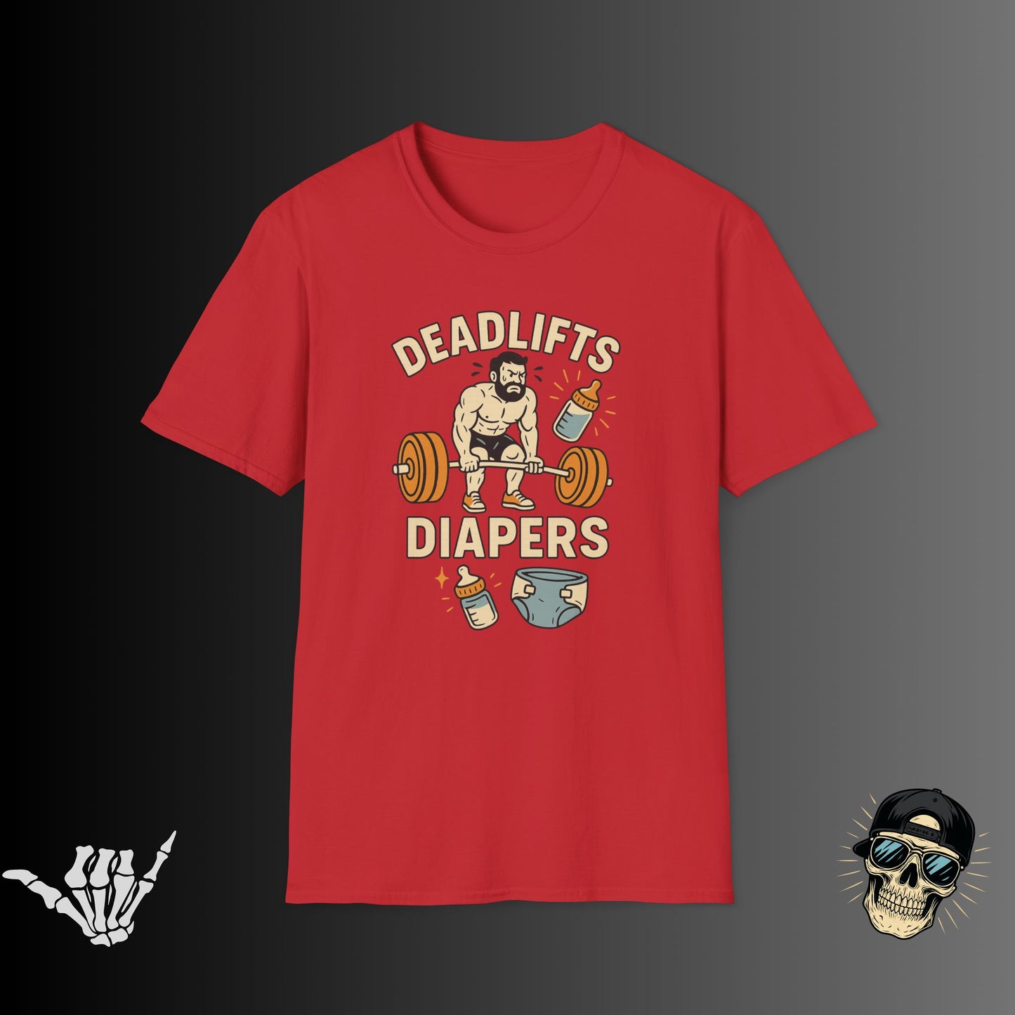 Deadlifts and Diapers T-shirt