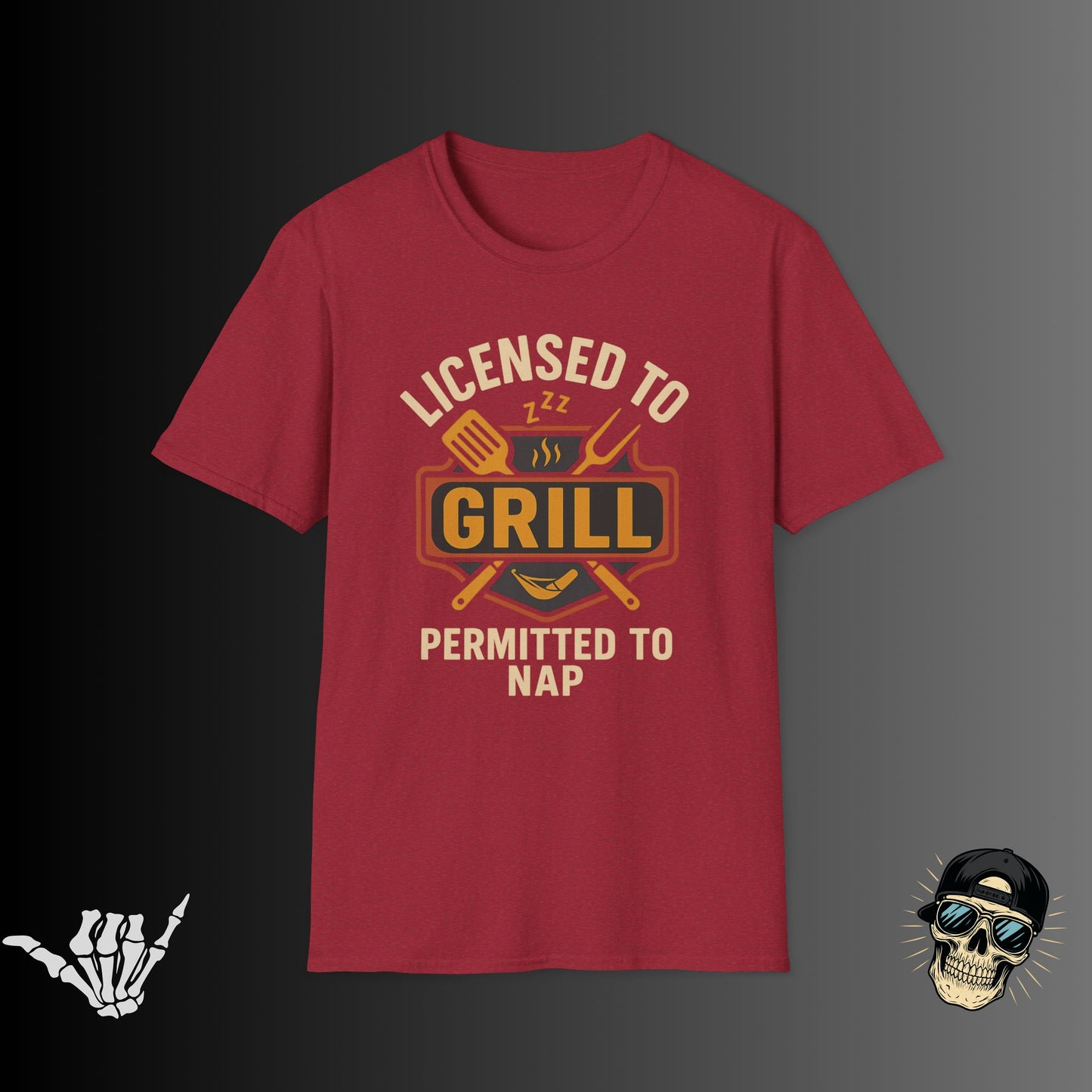 Licensed to Grill Permitted to Nap T-Shirt