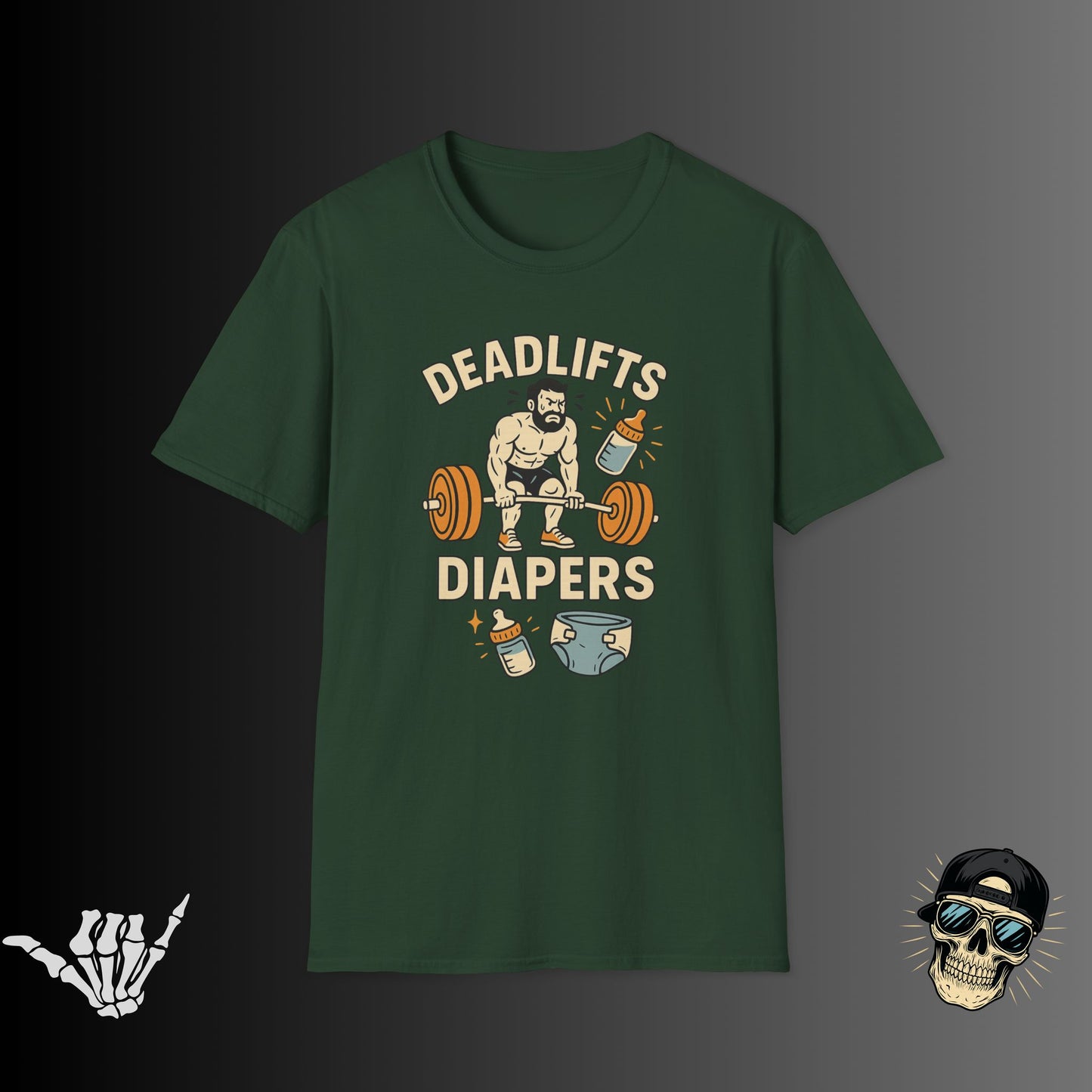 Deadlifts and Diapers T-shirt