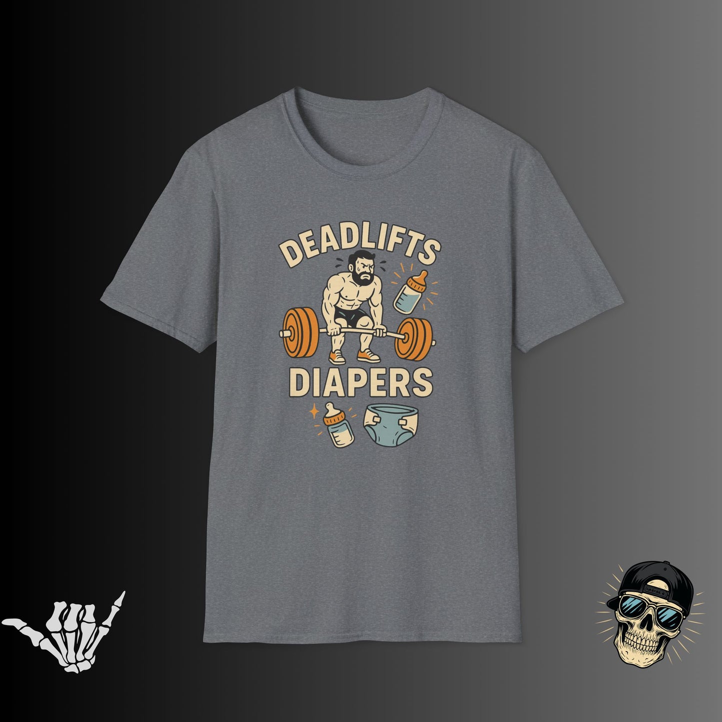 Deadlifts and Diapers T-shirt