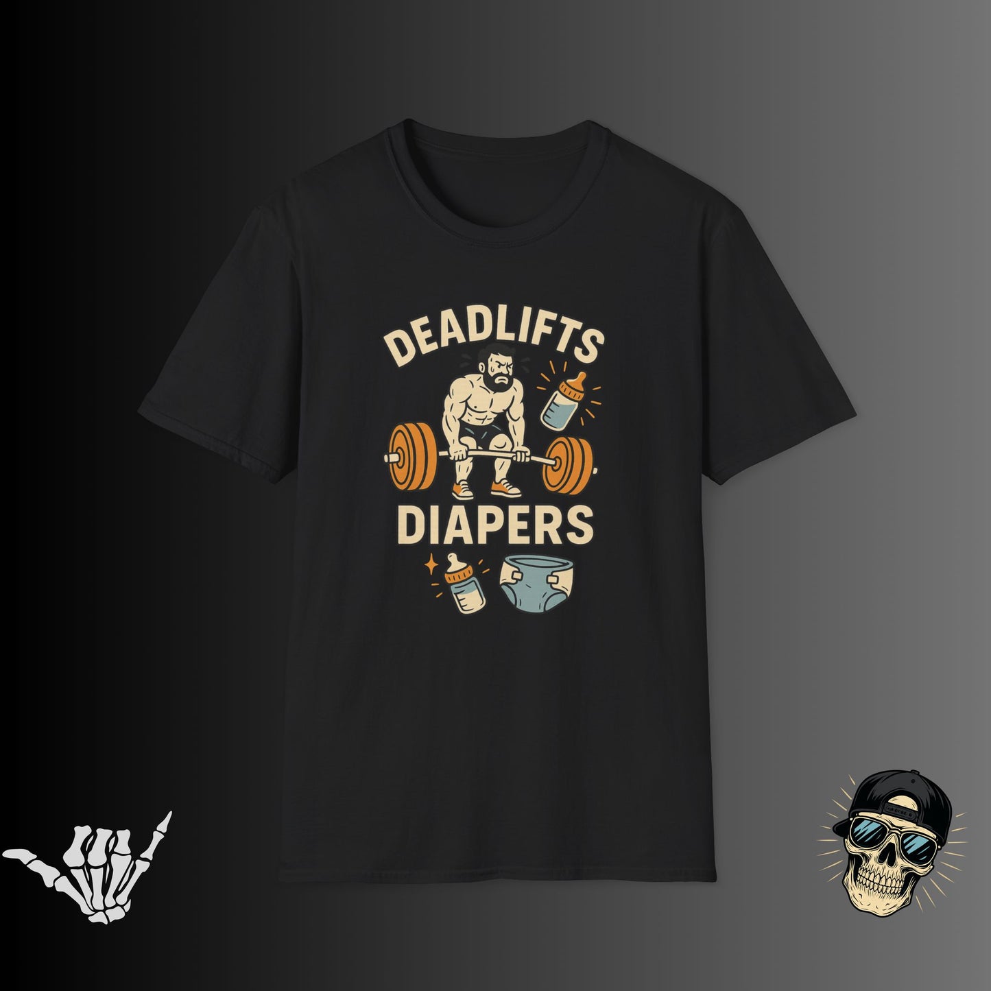Deadlifts and Diapers T-shirt