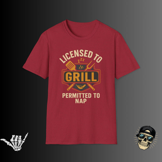 Licensed to Grill Permitted to Nap T-Shirt