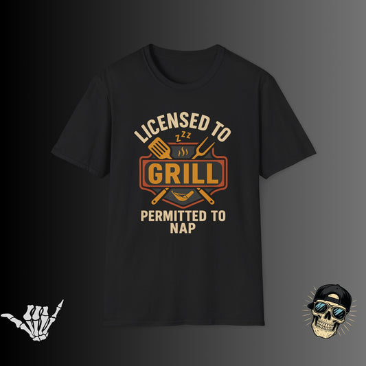 Licensed to Grill Permitted to Nap T-Shirt